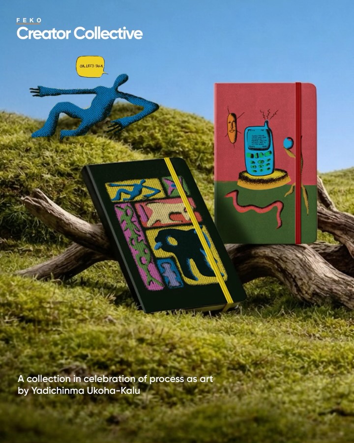 New drop in the first edition of the creator collective- The Yadi Collection by artist Yadichinma Ukoha-Kalu

A work of art. Inspired by the search for identity and belonging, @yadichinma ‘s colorful designs invite you into her worlds filled with abstract symbols and shapes that spark whimsy and nostalgia. ✨

#fekojournals #fekocreatorcollective #art #stationery